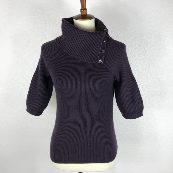 Ann Taylor Sweaters - Ann Taylor Petites Purple Turtle Neck Sweater
